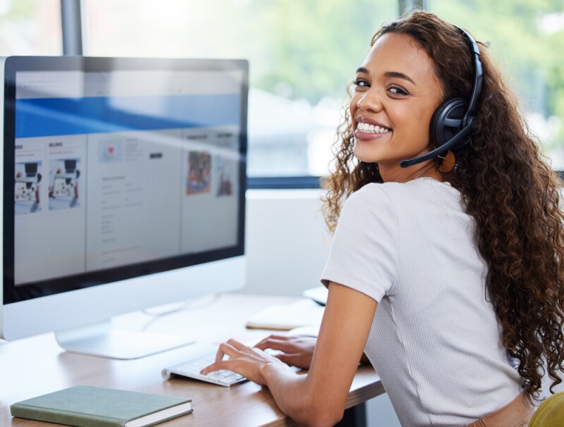 virtual assistant smiling
